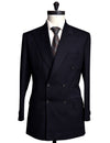 Dugdale Dunkelmarineblaue Twist Serge Zweireiher-Jacke