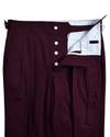 Gurkha Pants in Fresco Matt Wine Twill