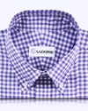 Lila Gingham-Hemd
