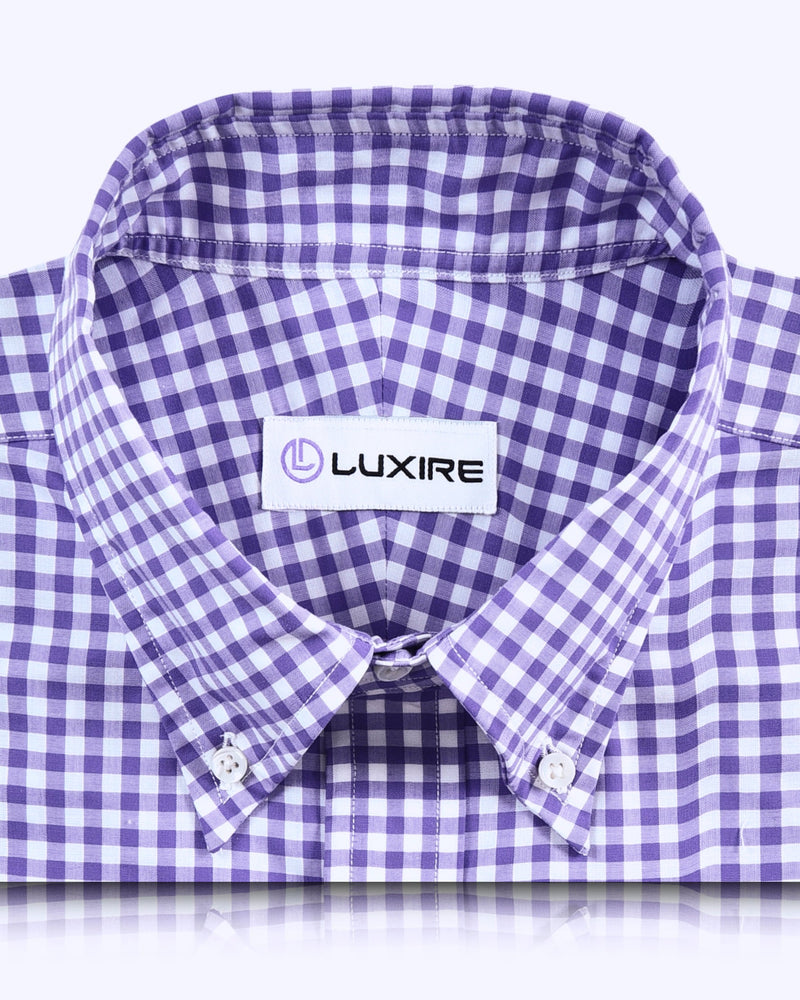 Lila Gingham-Hemd