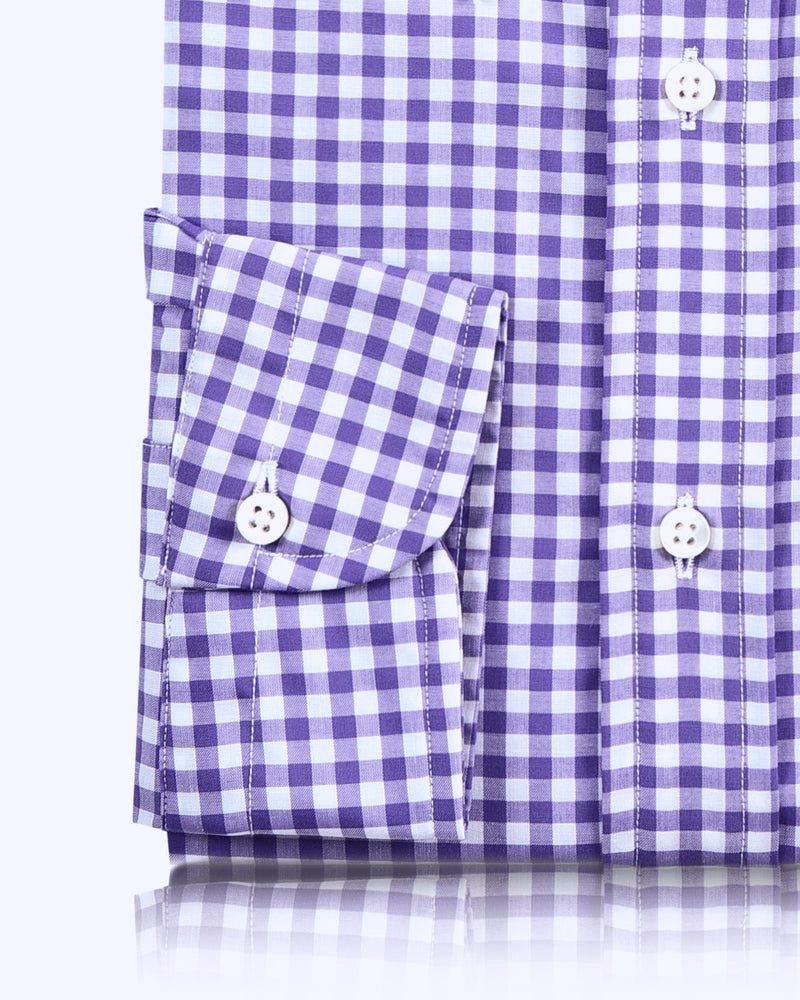Lila Gingham-Hemd