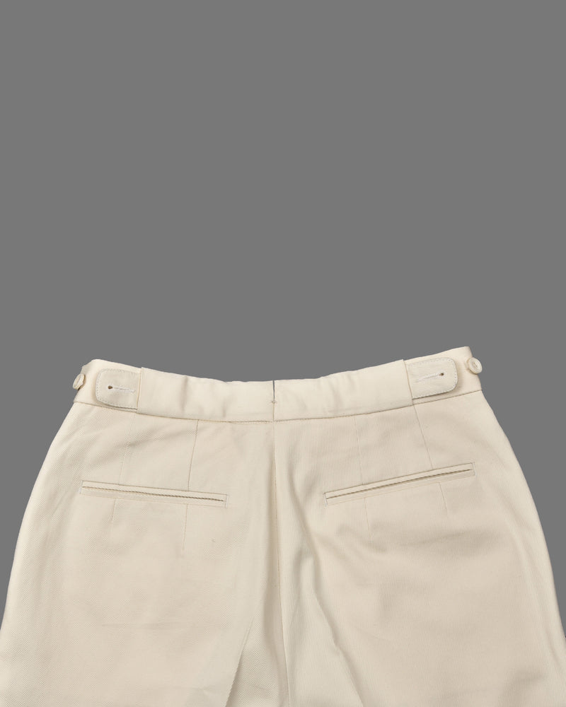 Dobby Cotton Lycra: Luscious Off-White