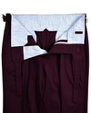 Gurkha Pants in Fresco Matt Wine Twill