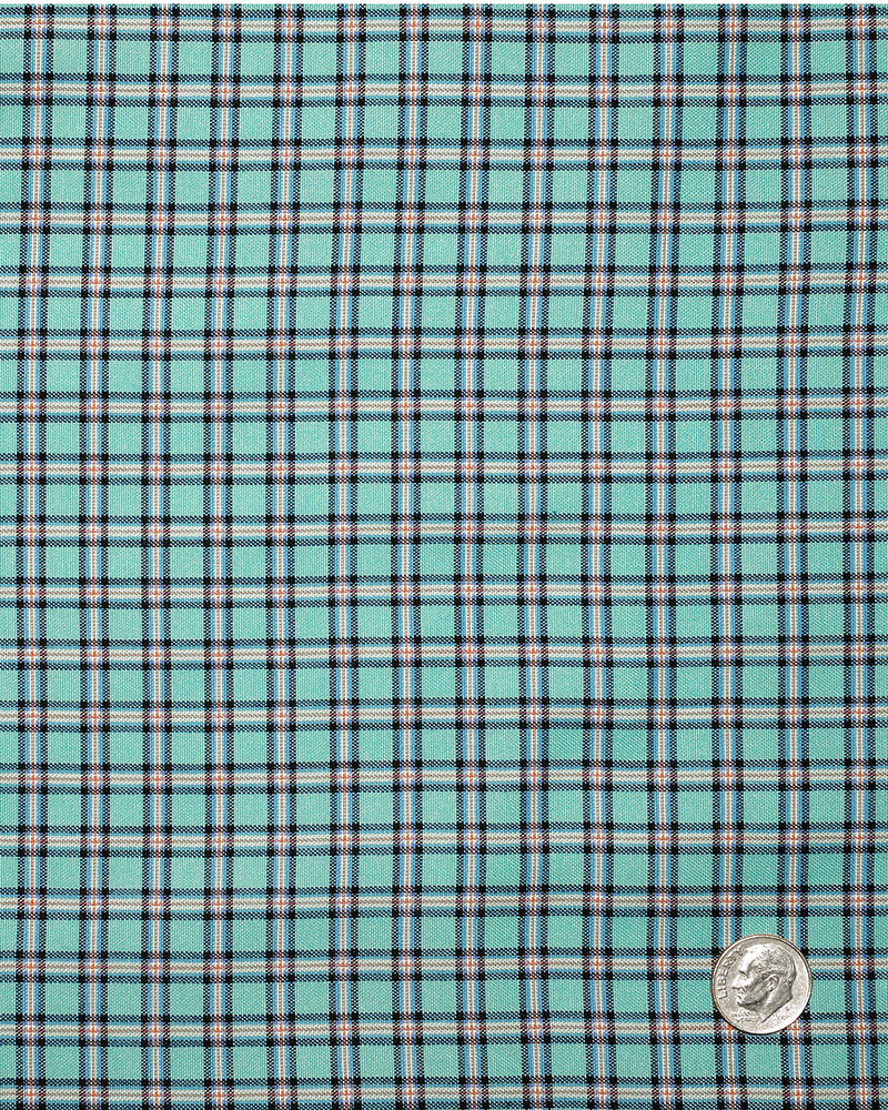 Oxford mit Karomuster in Blau und Grün