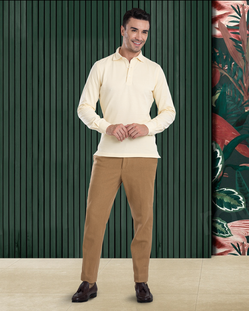 Kamelwollflanellhose