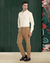 Kamelwollflanellhose