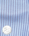 Navy Blue Stripes on White