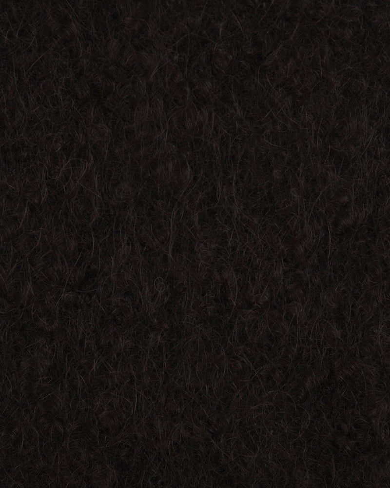 ETHomas: Dunkelbraune Slubby-Mohair-Jacke