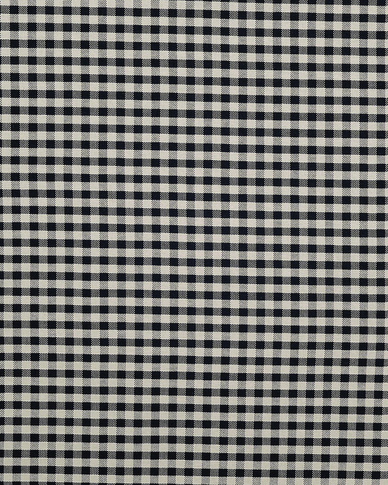 Dunkelblaues, ecrufarbenes Gingham-Hemd