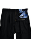 Schwarze Twill-Anzughose