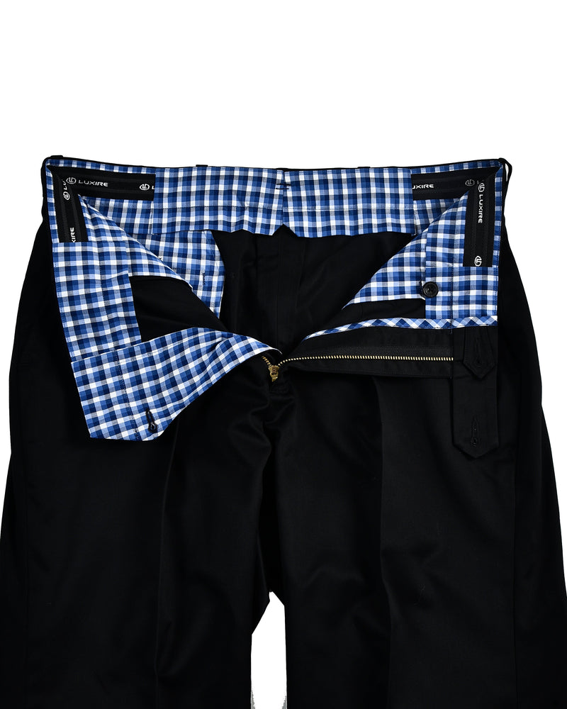 Schwarze Twill-Anzughose