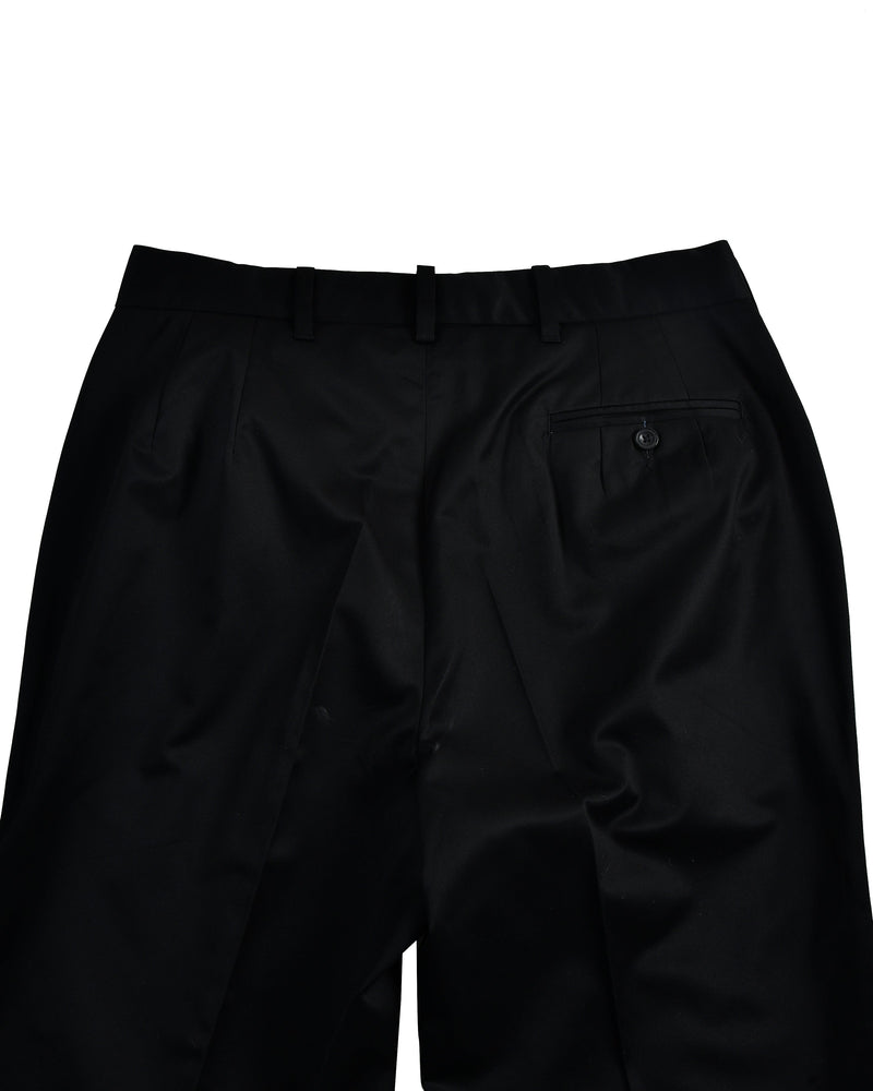 Schwarze Twill-Anzughose