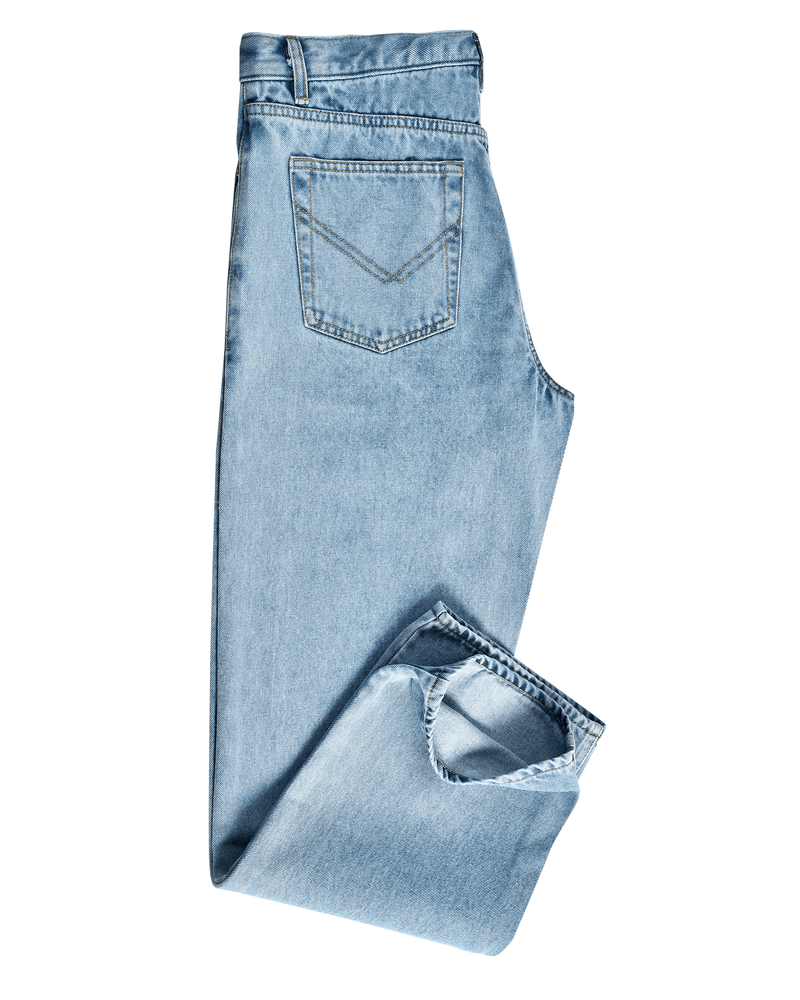 Hellblaue Jeans mit verblasster Waschung