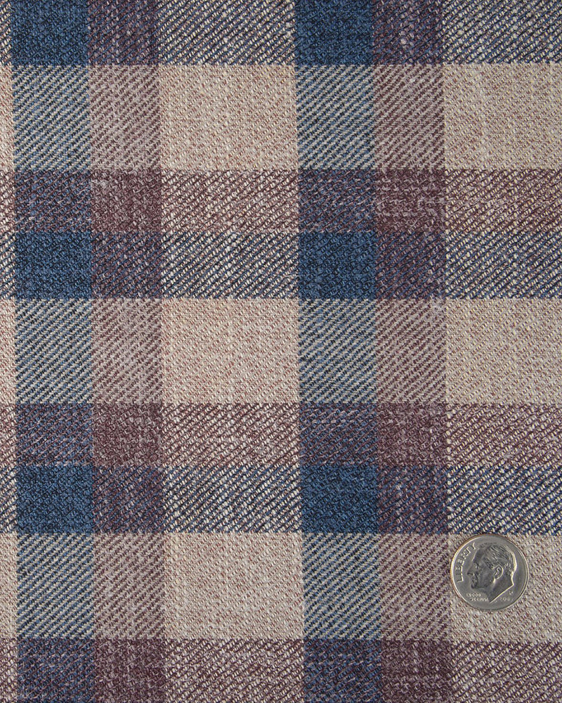 Ethomas Light Peach Blue Voilet Checks Jacke