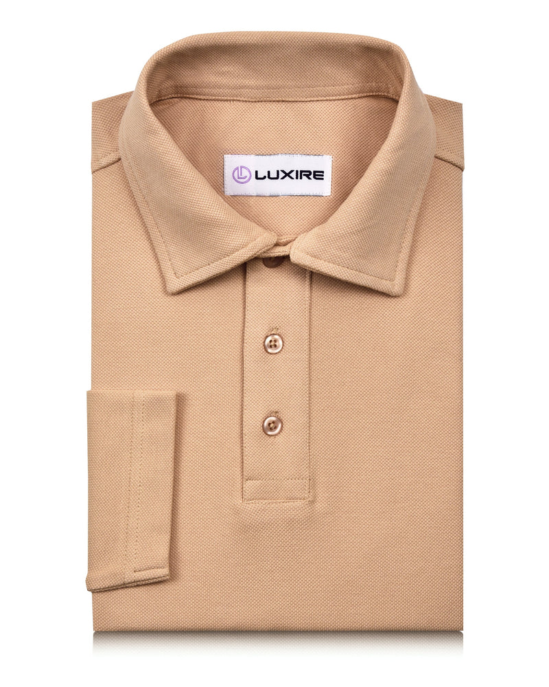EZS Aria Beige Langarm-Polo