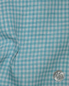 Leinen: Aqua Blue Mini Gingham