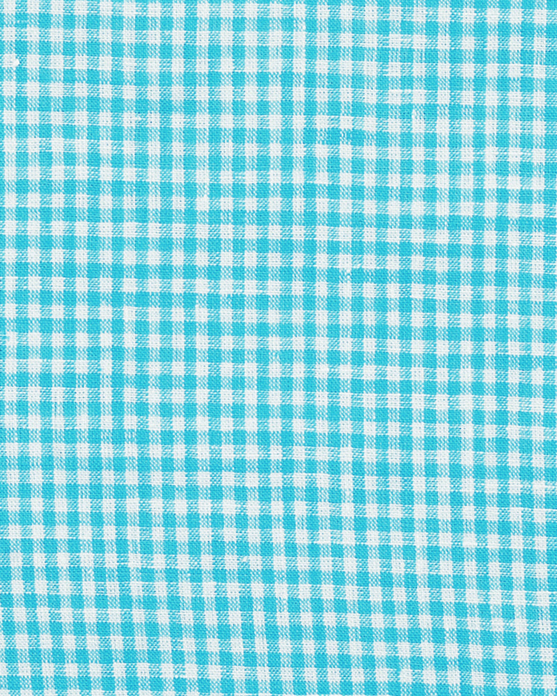 Blue Mini Gingham Linen