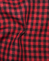 Leinen: Rot-Schwarz-Gingham-Karos