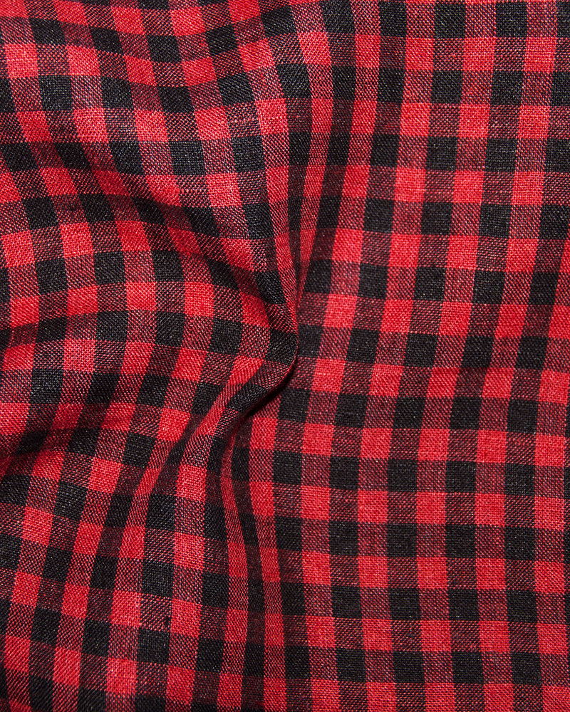 Leinen: Rot-Schwarz-Gingham-Karos