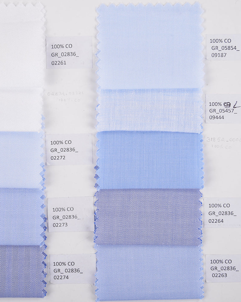 Grandi and Rubinelli Baby Blue Herringbone