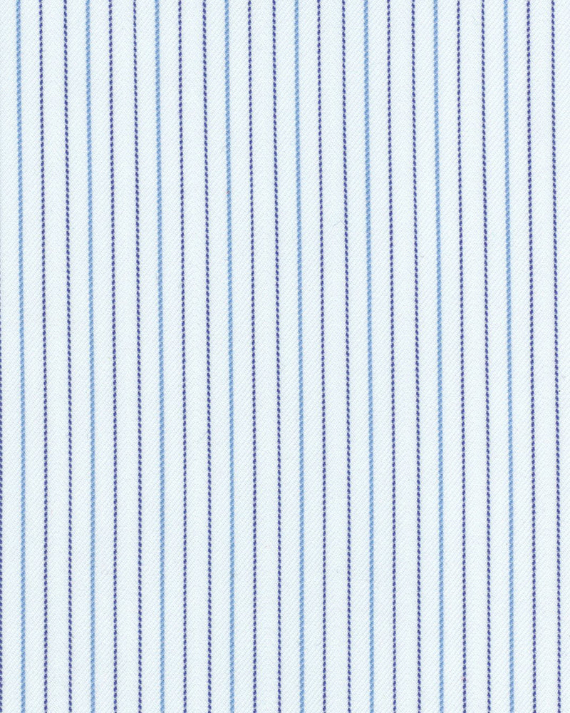 Natural WrinkleFree - White Pinstripes - With A Touch of Silk