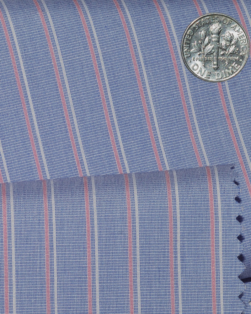 Monti Shadow Stripes On Blue End-on-End