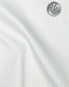 Zegna weißer Twill mit hellblauen Haarstreifen