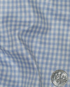 Zegna en sergé vichy bleu clair