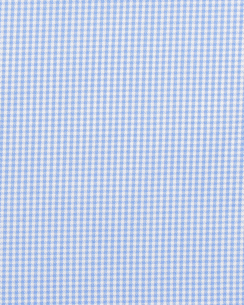 The Finest - Blue Micro Gingham Twill 300/4