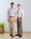 Beige Anzughose „Genua“