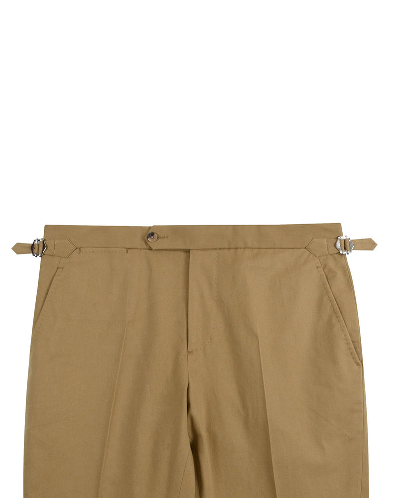 Anzughose aus goldenem Khaki-Twill