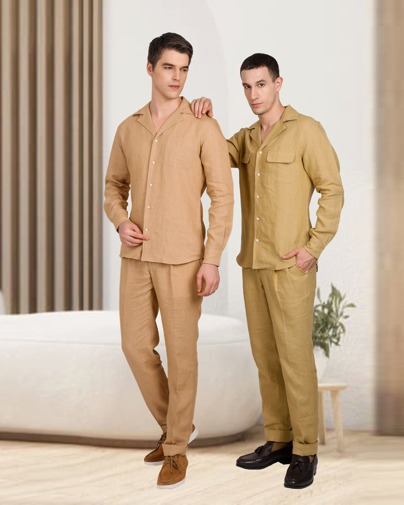 Goldene Leinenhose