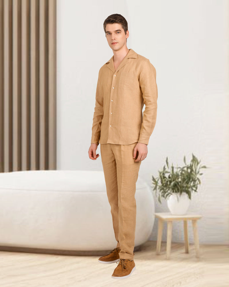 Goldene Leinenhose
