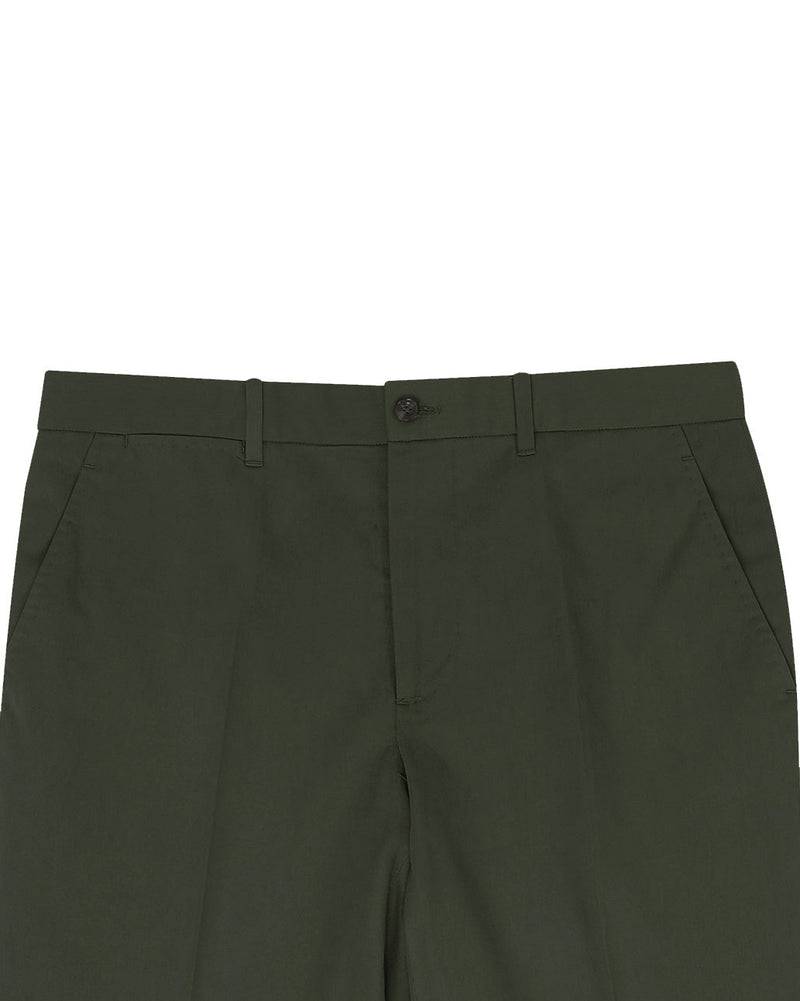 Green Cotton Dress Pant
