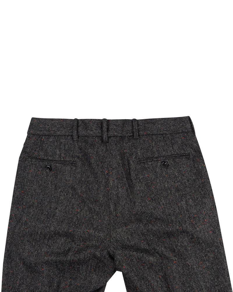 Holland & Sherry Tweed Wool Black & Grey With Red Point Tweed Point Tweed