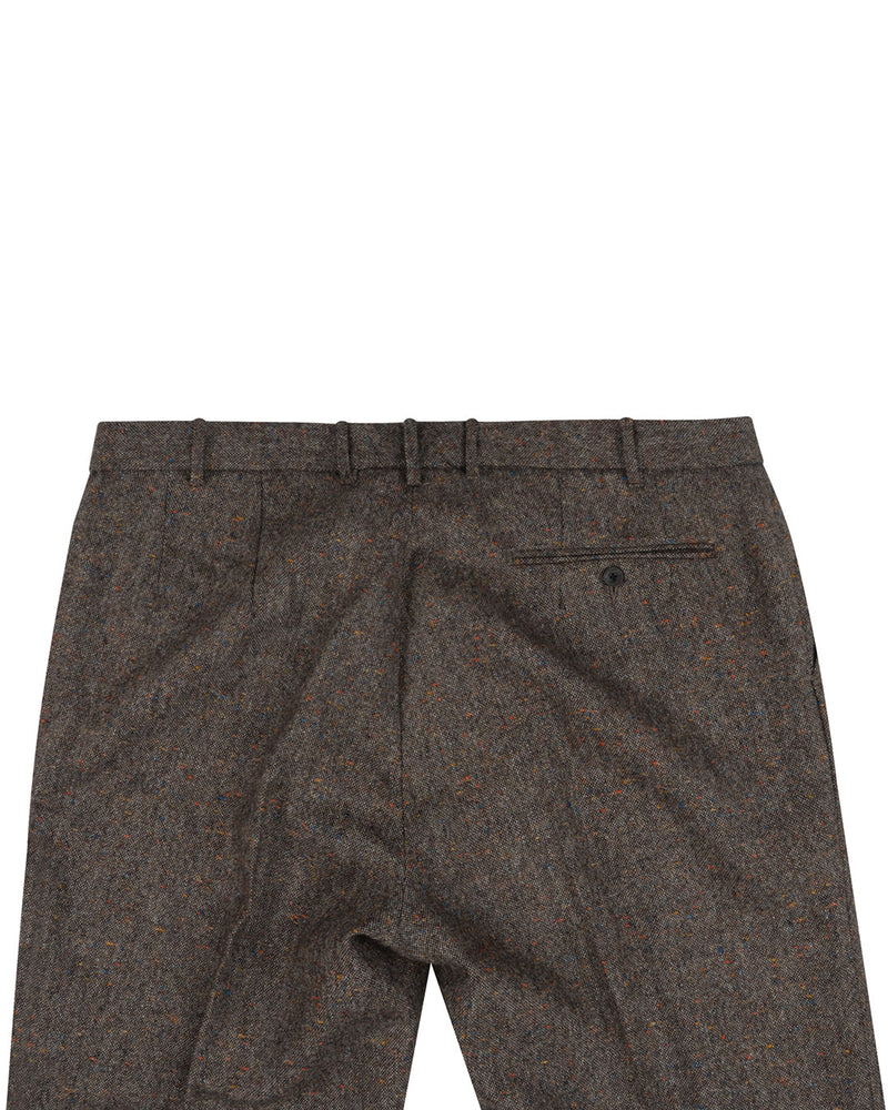 Holland &amp; Sherry Tweed Wool Multicolor Brown Tint - Pink Mit Blue Orange Point Tweed