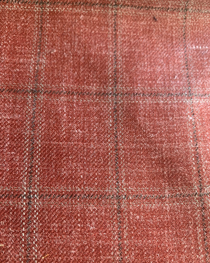 Ethomas Dark Salmon Pink Windowpane Checks Jacke