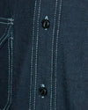 Denim indigo à chevrons
