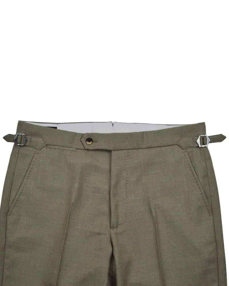 Dugdale Olive Wollflanell-Anzughose