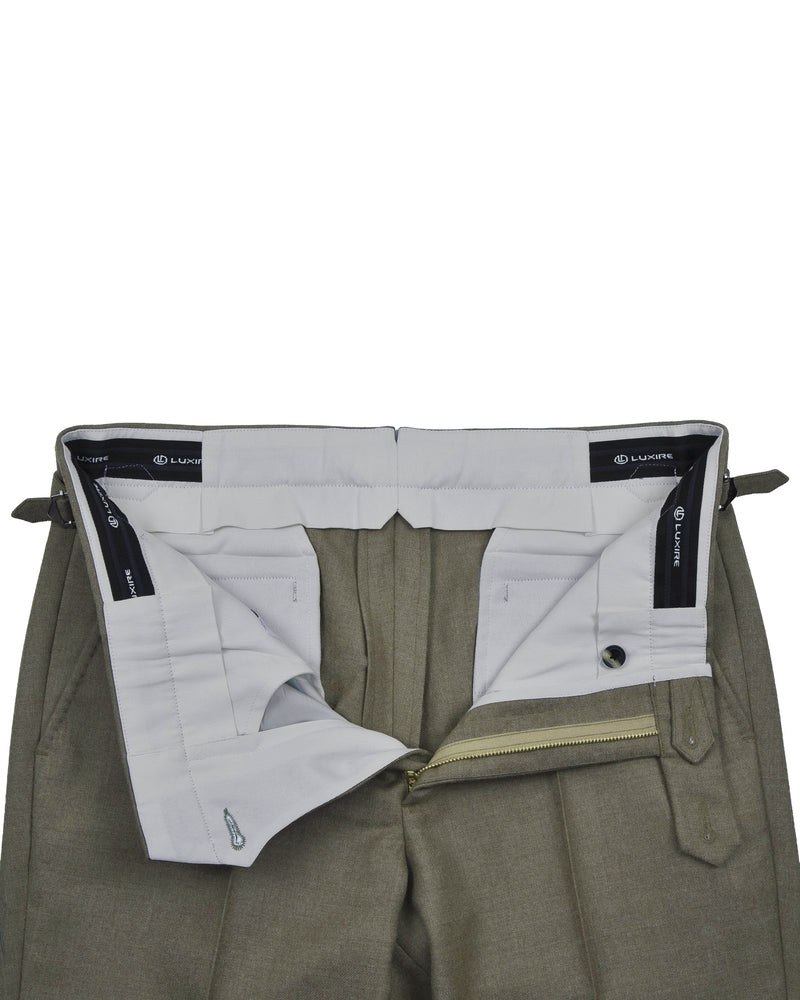 Dugdale Olive Wollflanell-Anzughose