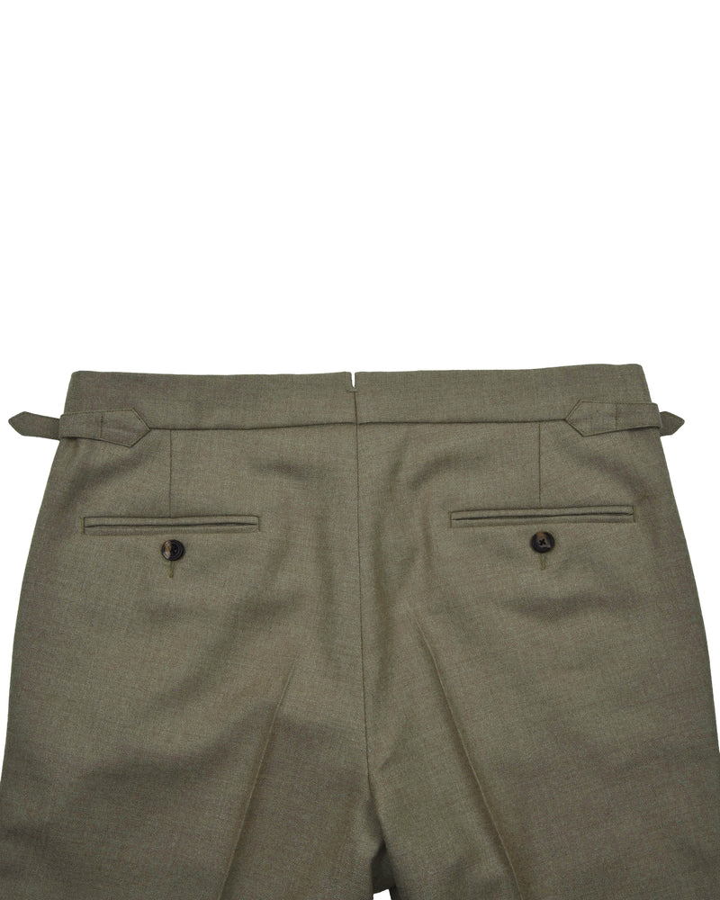 Dugdale Olive Wollflanell-Anzughose