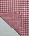 Weicher heller Sommer: Roter weißer Mini-Gingham-Chambray