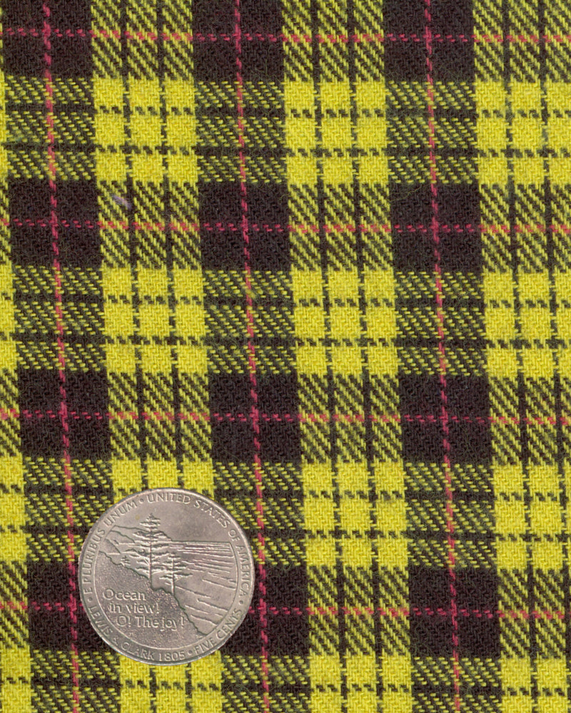 Gelber schwarzer Tattersall-Flanell