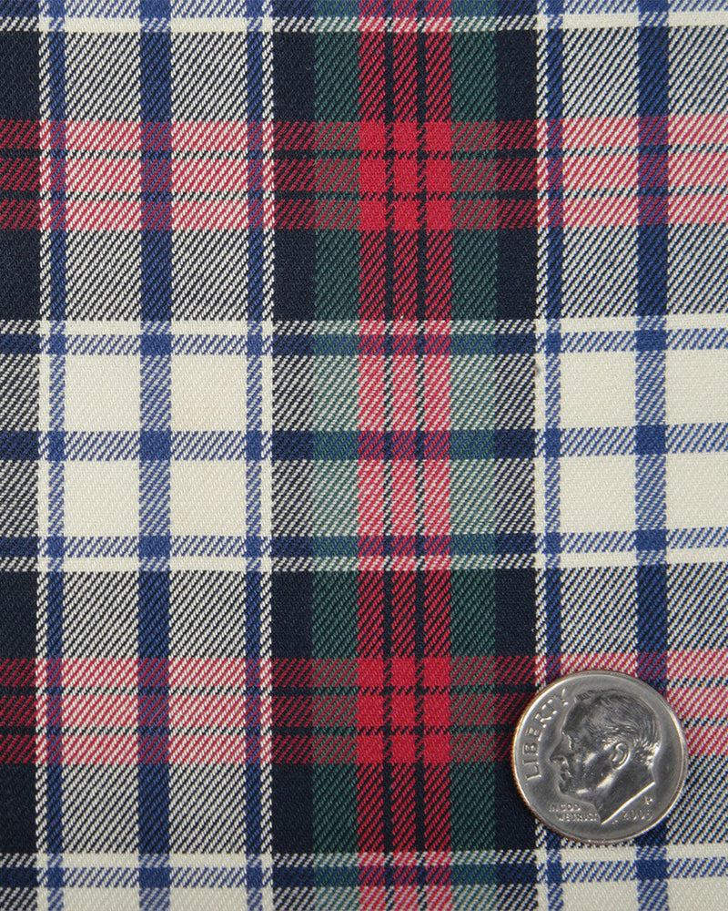 Rot-blaues Tartan-Twill-Hemd