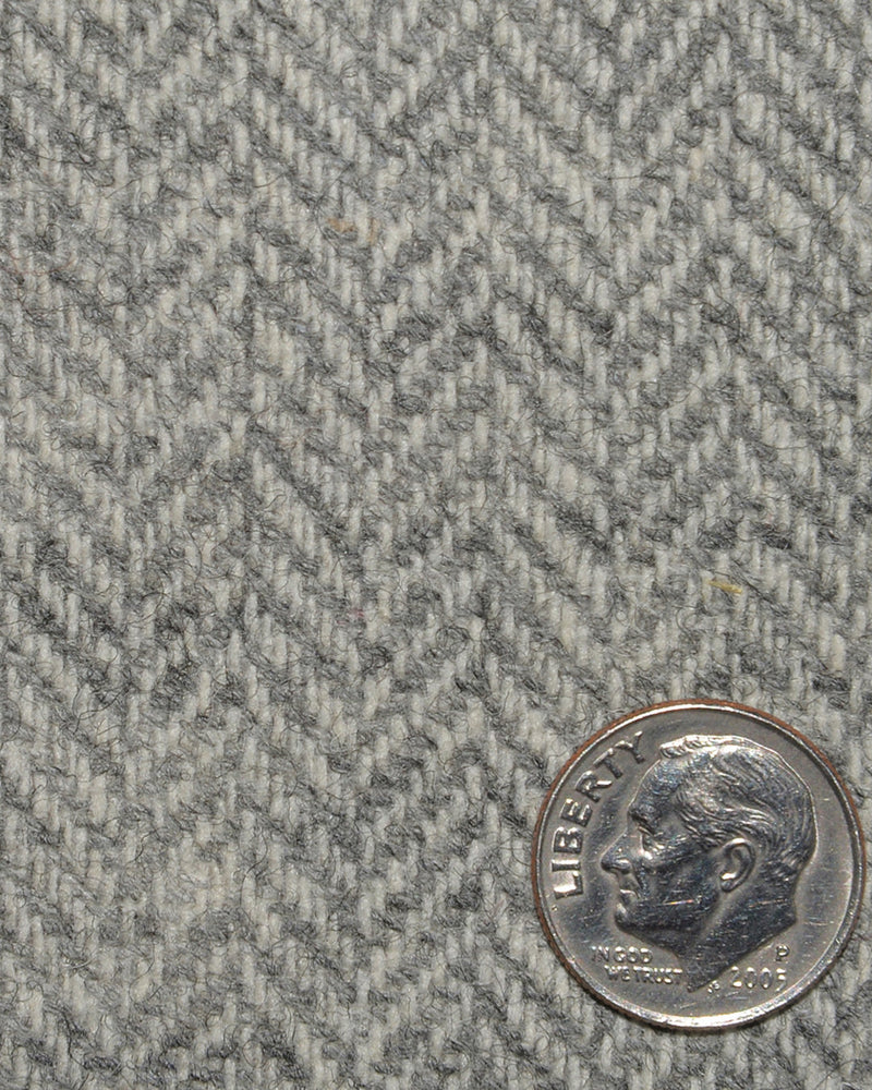 Loro Piana: Grauer Fischgräten-Tweed