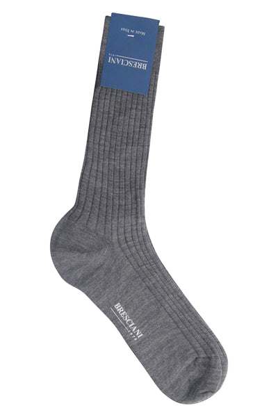 Bresciani Wollsocken-Grigio Medio