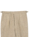 Molloy Herringbone Donegal Tweed Hose - Hellbraun