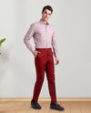 Maroon Prince Of Wales Check Shirt