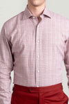 Maroon Prince Of Wales Check Shirt