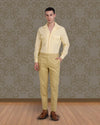 Anzughose aus weichem Twill in sanftem Senfgelb